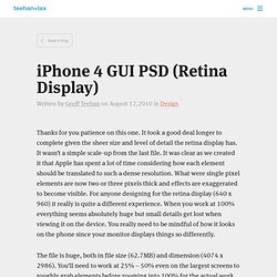 iPhone 4 GUI PSD (Retina Display)