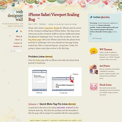 iPhone Safari Viewport Scaling Bug