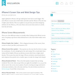 iPhone 6 Screen Size and Mobile Design Tips