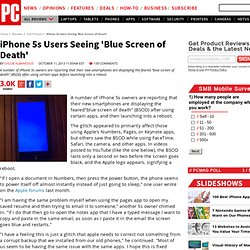 iPhone 5s Users Seeing 'Blue Screen of Death'