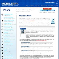 iPhone Spy Software – Mobile Spy iPhone Monitoring App