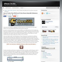 How to Trasfer Files FROM and TO the iPhone Using SSH (Windows)