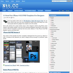11 Great Free iPhone 4 GUI PSD Templates For Designers