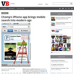 Chomp’s iPhone app: brings mobile search into modern age