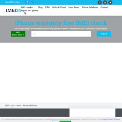 iPhone warranty free IMEI check