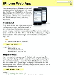 iPhone Web App Example Code