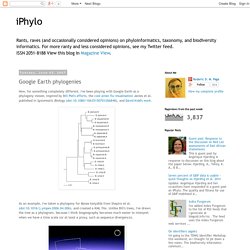 Google Earth phylogenies