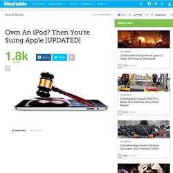 iPod Owners: You're Suing Apple