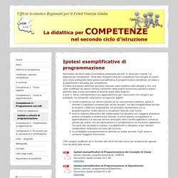 Ipotesi e schemi di programmazione - competenzesecondociclousrfvg