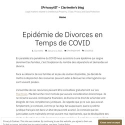 Epidémie de Divorces en Temps de COVID