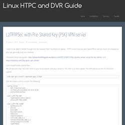 L2TP/IPSec with Pre-Shared Key (PSK) VPN server