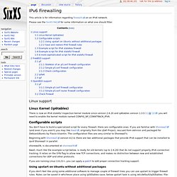 IPv6 Firewalling - SixXS Wiki