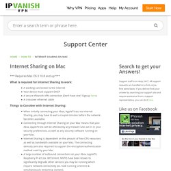 Internet Sharing on Mac
