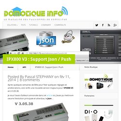 IPX800 V3 : Support Json / Push