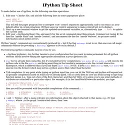 IPython Tip Sheet