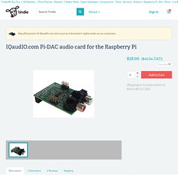 IQaudIO.com Pi-DAC audio card for the Raspberry Pi from IQaudIO on Tindie