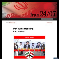 Iran Turns Meddling Into Method
