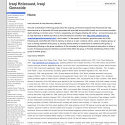Iraqi Holocaust, Iraqi Genocide