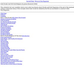 Irish Druids and Old Irish Religions index