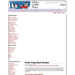 Irish Flag Shot Recipe