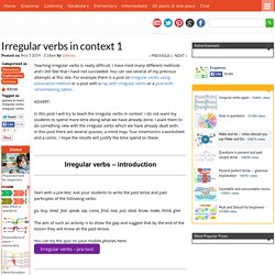Irregular verbs in context 1 - Games to learn English