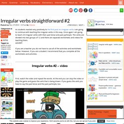 Irregular verbs straightforward #2 - Games to learn English