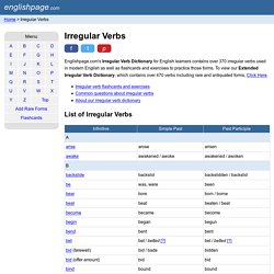 Irregular Verb Page