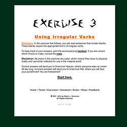 Irregular Verbs — Exercise 3