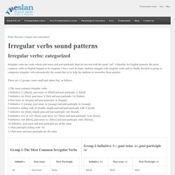 Irregular verbs sound patterns