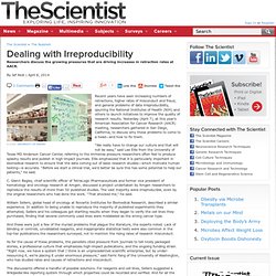 Dealing with Irreproducibility