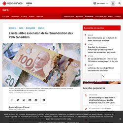 L'irrésistible ascension de la rémunération des PDG canadiens