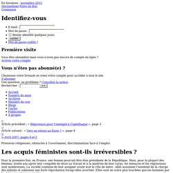 Les acquis féministes sont-ils irréversibles ?, par Mona Chollet (Le Monde diplomatique, avril 2007)