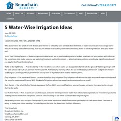 5 Water-Wise Irrigation Ideas - Beauchain Builders