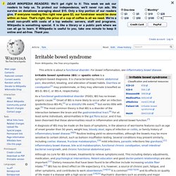 Irritable bowel syndrome (wiki)