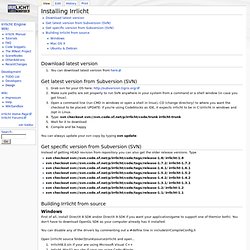 Irrlicht Engine wiki - Installing Irrlicht