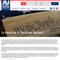 Is America A Christian Nation?