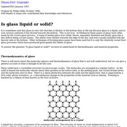 Is glass liquid or solid?
