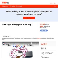 Is Google killing your memory?