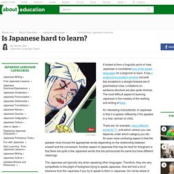 Is Japanese hard to learn?