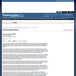 Is Java ready for HTML5?