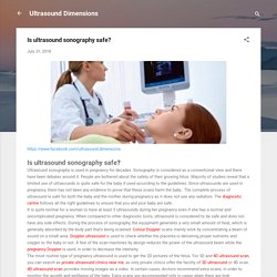 Is ultrasound sonography safe?