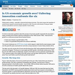 Is US economic growth over?