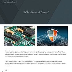 Is Your Network Secure?