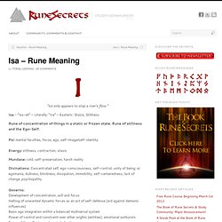 Isa – Rune Meaning