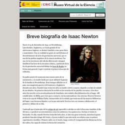 Isaac Newton. Museo Virtual de la Ciencia del CSIC