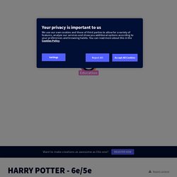 HARRY POTTER - 6e&#x2F;5e by Isabelle Beaubreuil on Genially