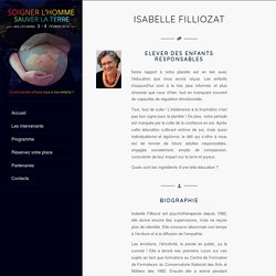 Isabelle FILLIOZAT - Congrès : Soigner l'Homme, sauver la Terre