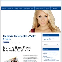 Isagenix Isolene Bars Tasty Treats -