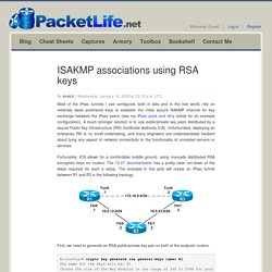 ISAKMP associations using RSA keys