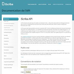 Documentation de l'API - iScriba